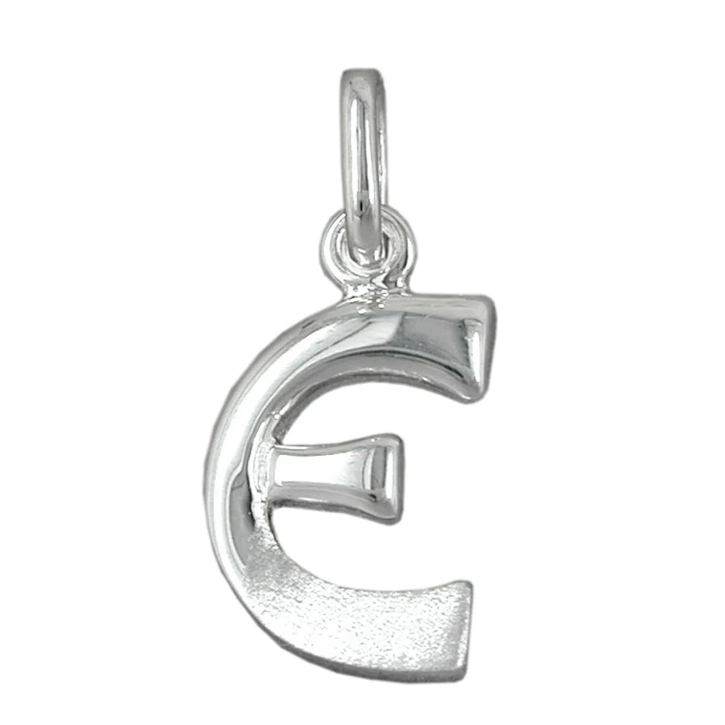 Anhänger 15x8mm Silberanhänger Buchstabe E aus echtem 925 Silber Unisex