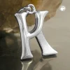 Anhänger 15x11mm Silberanhänger Buchstabe K aus echtem 925 Silber Unisex