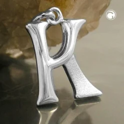 Anhänger 15x11mm Silberanhänger Buchstabe K aus echtem 925 Silber Unisex