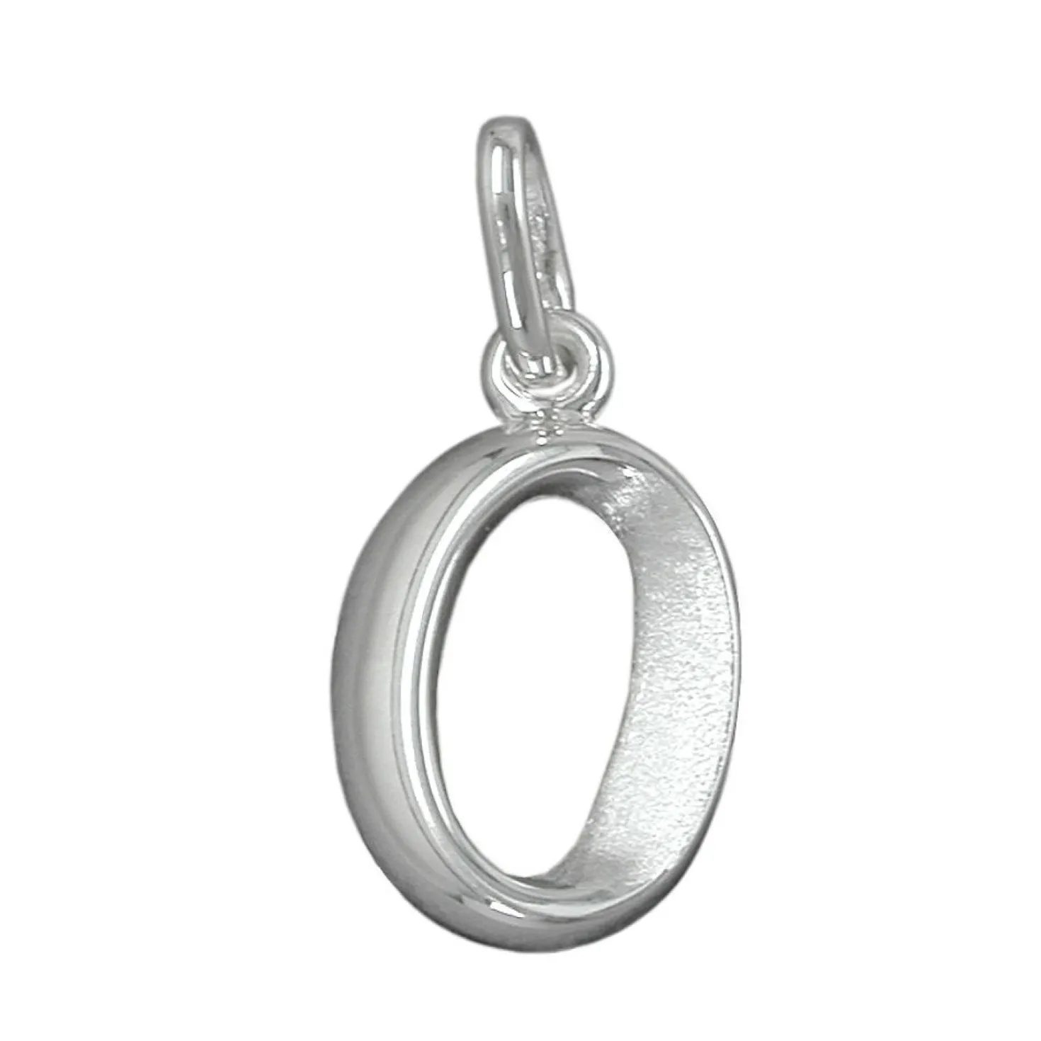 Anhänger 15x9mm Silberanhänger Buchstabe O aus echtem 925 Silber Unisex