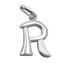 Anhänger 15x10mm Silberanhänger Buchstabe R aus echtem 925 Silber Unisex