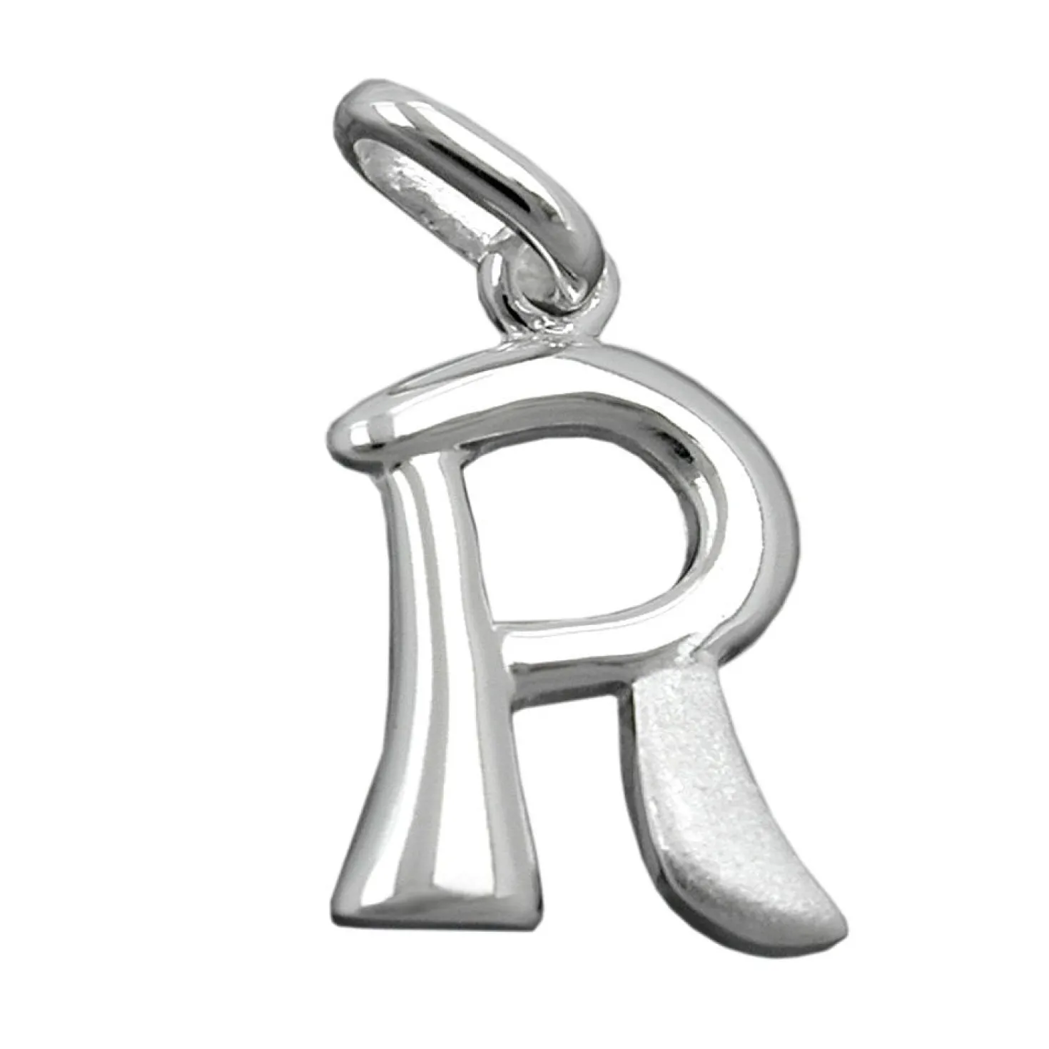 Anhänger 15x10mm Silberanhänger Buchstabe R aus echtem 925 Silber Unisex