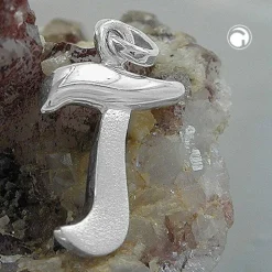 Anhänger 15x11mm Silberanhänger Buchstabe T aus echtem 925 Silber Unisex
