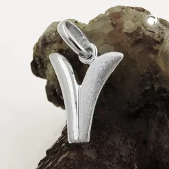 Anhänger 15x11mm Silberanhänger Buchstabe V aus echtem 925 Silber Unisex