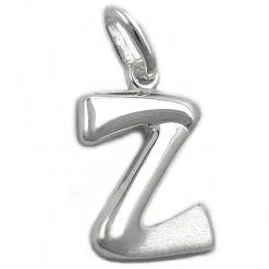 Anhänger 15x10mm Silberanhänger Buchstabe Z aus echtem 925 Silber Unisex