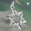 Anhänger 18x13mm Silberanhänger David Stern matt 925 Silber Echtsilber