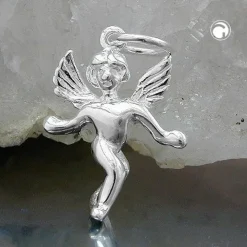 Anhänger 18x13mm Silberanhänger hübscher Engel echtes 925 Silber Damen