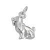 Anhänger 13x10mm Silberanhänger Hund Schlappohren 925 Echtsilber für Kinder