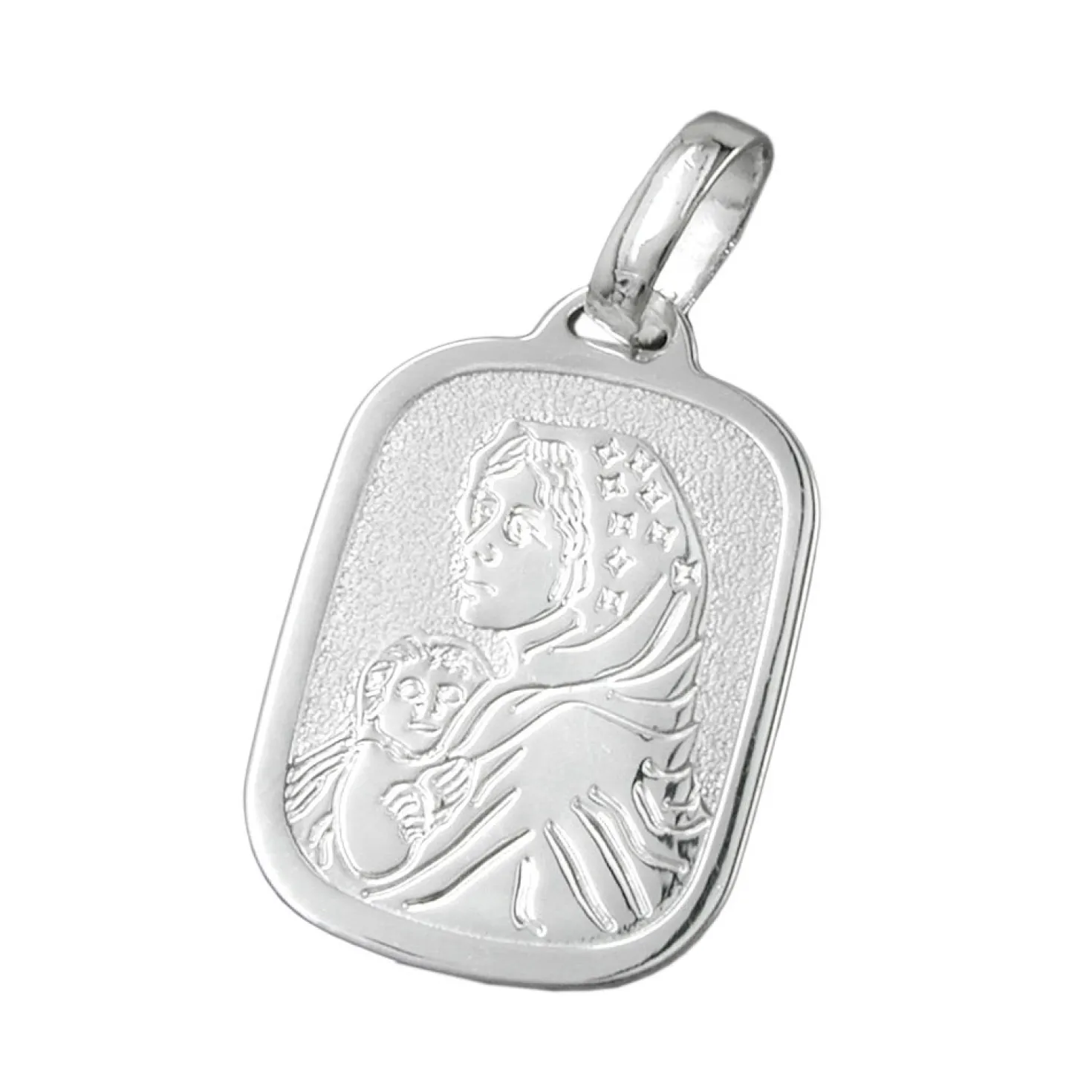 Anhänger 21x15mm Silberanhänger Maria mit Jesuskind 925 Echtsilber Unisex