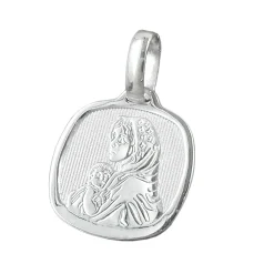Anhänger 16x15mm Silberanhänger Maria mit Jesuskind klein 925 Silber Unisex