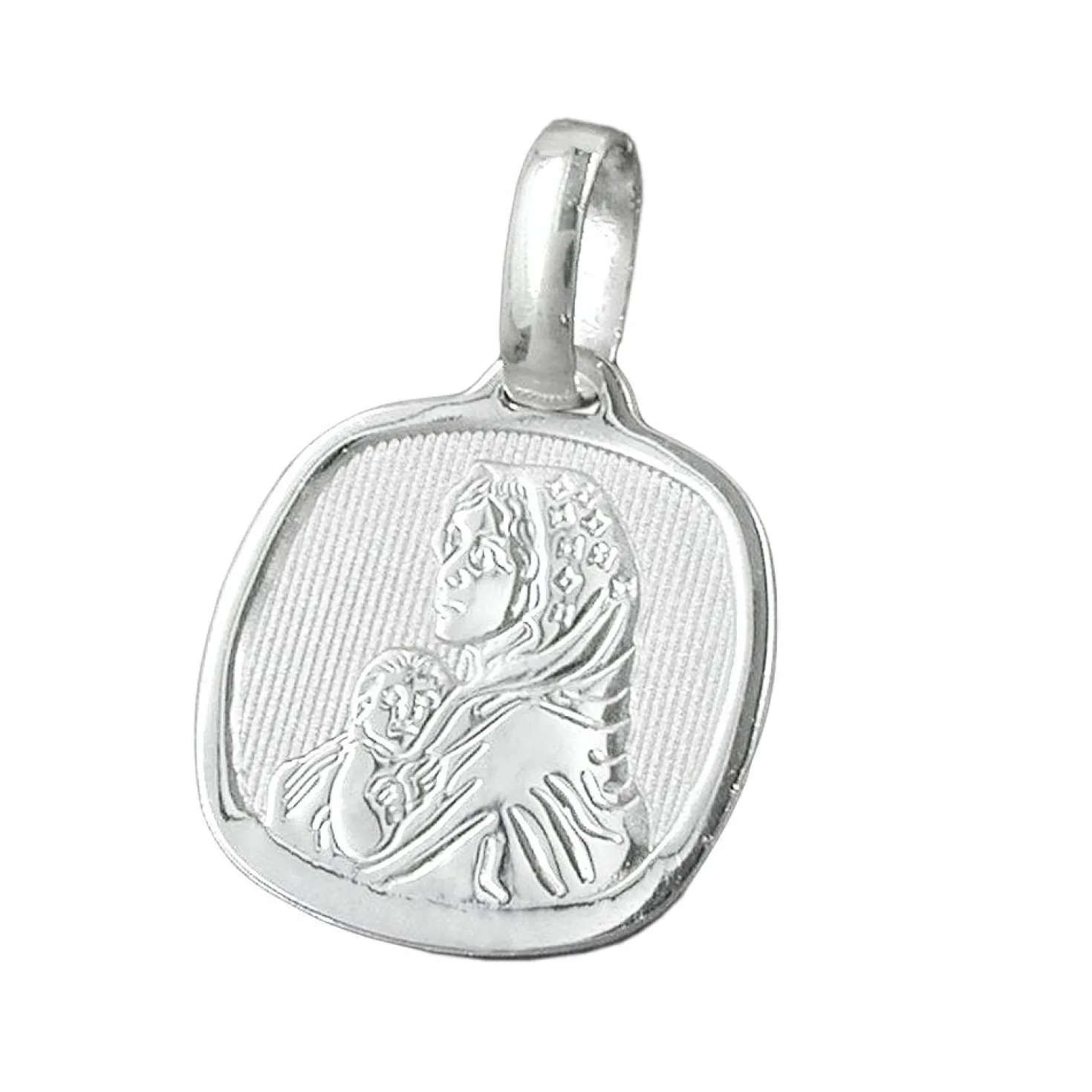 Anhänger 16x15mm Silberanhänger Maria mit Jesuskind klein 925 Silber Unisex