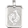 Anhänger 12x16,3mm Sternzeichen Fische aus 925 Silber teilmattiert Horoskop