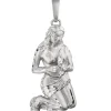 Anhänger 19,3x43,4mm Sternzeichen Jungfrau aus 925 Silber rhodiniert teilmatt