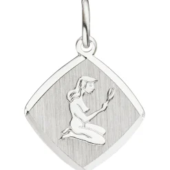 Anhänger 13x14,9mm Sternzeichen Jungfrau aus 925 Silber Rhombus rhodiniert
