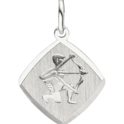 Anhänger 13x14,9mm Sternzeichen Schütze der aus 925 Silber Rhombus rhodiniert