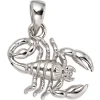 Anhänger 13,4x11,2mm Sternzeichen Skorpion aus 925 Echt Silber glänzend Unisex