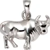 Anhänger 14,4x11,4mm Sternzeichen Stier aus 925 Echt Silber glänzend Unisex