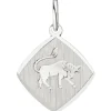 Anhänger 13x14,9mm Sternzeichen Stier aus 925 Silber Rhombus rhodiniert