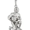 Anhänger 24,1x43,5mm Sternzeichen Wassermann 925 Silber rhodiniert teilmattiert