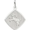 Anhänger 13x14,9mm Sternzeichen Widder aus 925 Silber Rhombus rhodiniert