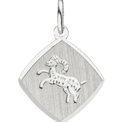 Anhänger 13x14,9mm Sternzeichen Widder aus 925 Silber Rhombus rhodiniert