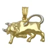 Anhänger 16x23mm Stier 375 Gelbgold bicolor rhodiniert Sternzeichen Unisex
