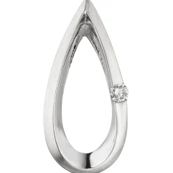Anhänger 8,1x17,4mm Tropfen mit Diamant 0.025Ct Brillant 950 Platin