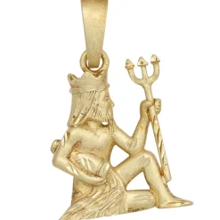 Anhänger 18,5x22,6mm Wassermann Horoskop Sternzeichen 925 Silber vergoldet