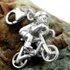 Anhänger 17x14x7mm Charm Fahrradfahrer Rennradfahrer mit Helm 925 Silber Damen