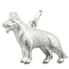 Anhänger 14x20x4mm Kettenanhänger Schäferhund 925 Silber Unisex Silberanhänger