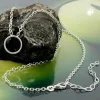 Ankerkette Collier Halskette Charmeinhänger, echtes Silber 925, 38cm