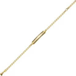 Armband Armkette Armschmuck, 585 Gelbgold, 16cm, Identbändchen, Kinder