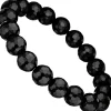 Armband Armkette Armschmuck Onyx schwarz facettiert endlos auf Gummi Unisex