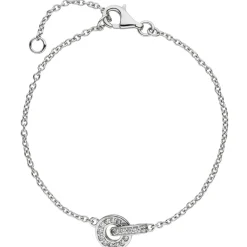 Armband Armkette aus 925 Silber rhodiniert 20 Zirkonia weiß 17-20cm Armschmuck