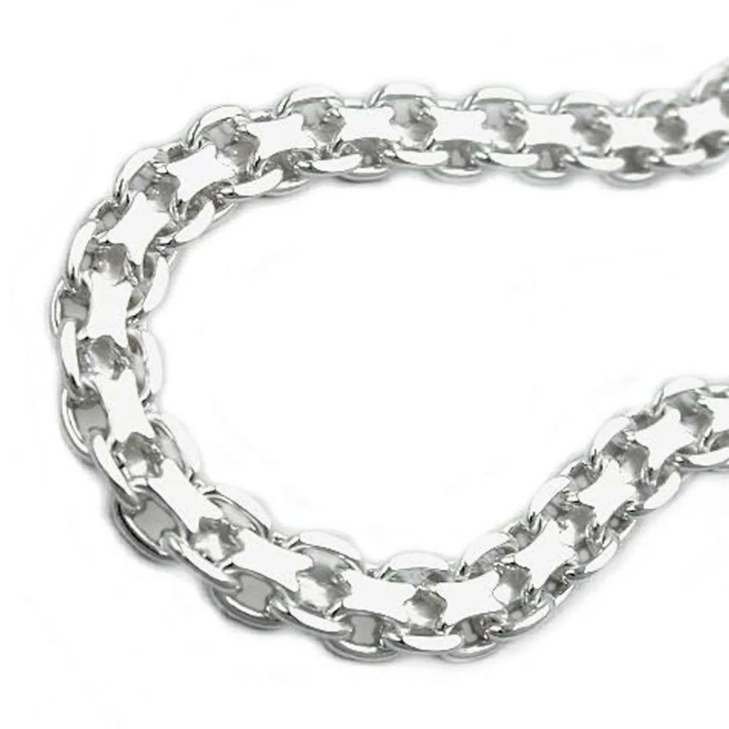 Armband Armkette Bismarckkette aus 925 Silber, 19cm, Armschmuck Unisex