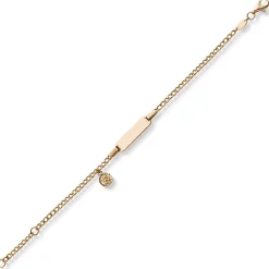 Armband Armkette Engel Schutzengel 585 Gold Rotgold 16cm Identbändchen Kinder