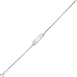 Armband Armkette Identbändchen Rundankerkette 585 Gold Weißgold 14cm