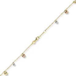 Armband Armkette Kugel Kügelchen 585 Gold Gelbgold Weißgold Rotgold 19cm