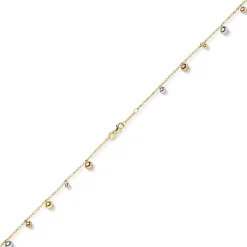 Armband Armkette Kugel Kügelchen 585 Gold Gelbgold Weißgold Rotgold 19cm