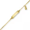 Armband Armkette mit Bärchen 585 Gelbgold 14-16cm Identbändchen für Kinder