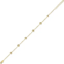 ArmbandArmkette mit 6 Herzen aus 585 Gold Gelbgold 21cm Armschmuck