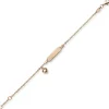 Armband Armkette mit Herz 585 Gold Rotgold 16cm Identbändchen für Kinder