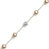 Armband Armkette mit Zwischen-Elementen 585 Gold Weißgold Rotgold bicolor 19cm