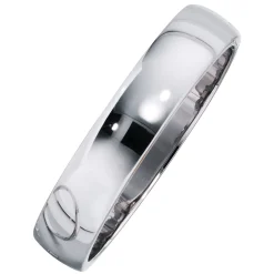 Armband Armreif aus 925 Silber oval rhodiniert Armschmuck glänzend Breite 14,9mm