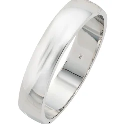 Armband Armreif aus 925 Silber oval rhodiniert Armschmuck glänzend Breite 14,9mm