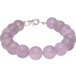 Armband Armschmuck Amethyst Edelstein Kugel 925 Silber lavendel flieder 20cm