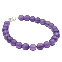 Armband Armschmuck aus echtem Amethyst & 925 Silber, lila violett, 20,5cm