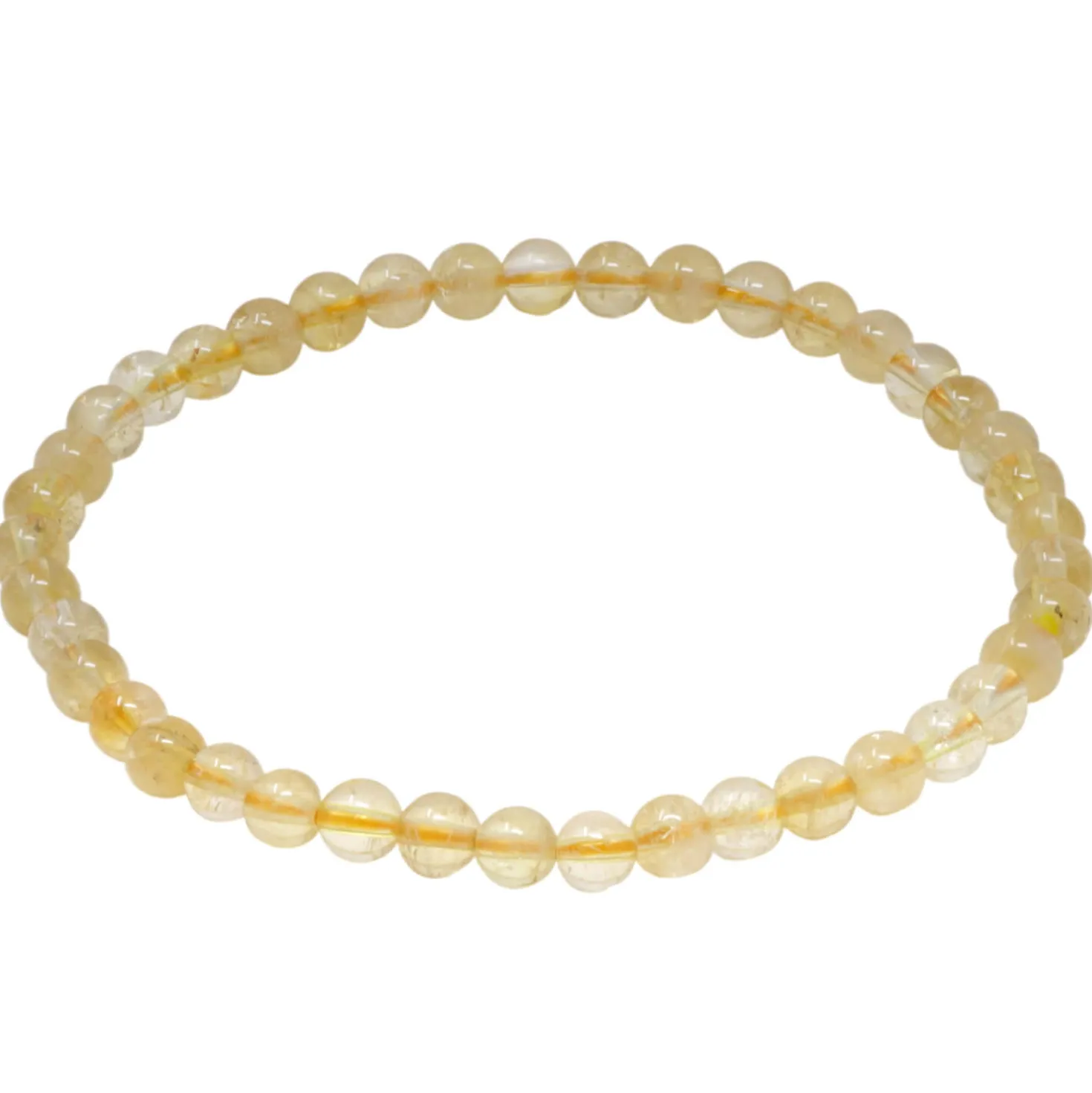 Armband Armschmuck aus echtem Edelstein Citrin gelb Ø 4mm endlos dehnbar 18,5cm