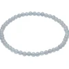 Armband Armschmuck aus Edelstein Aquamarin hellblau Ø 4mm endlos dehnbar 18,5cm