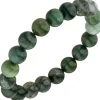 Armband Armschmuck aus Moosachat grün Edelsteinarmband elastisch endlos 19cm